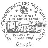 Oblitération 1er jour à Nice le 23 mai 1989