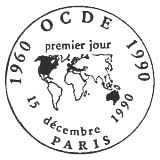 Oblitération 1er jour à Paris le 15 décembre 1990