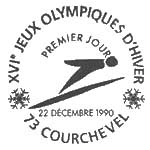 Oblitération 1er jour à Courchevel le 22 décembre 1990