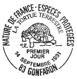 Oblitération 1er jour à Gonfaron le 14 septembre 1991