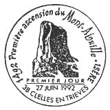Oblitération 1er jour à Chelles en Trièves le 27 juin 1992
