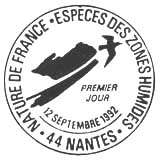 Oblitération 1er jour à Nantes le 12 septembre 1992
