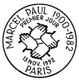 Oblitération 1er jour à Paris le 13 novembre 1992