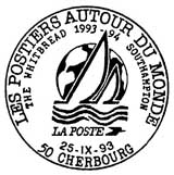 Oblitération 1er jour à Cherbourg le 25 septembre 1993