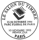 Oblitération 1er jour à Paris le 10 novembre 1993