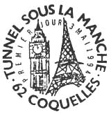 Oblitération 1er jour à Coquelles et Calais le 3 mai 1994