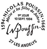 Oblitération 1er jour à Les Andelys le 10 septembre 1994