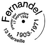 Oblitération 1er jour à Marseille le 17 septembre 1994