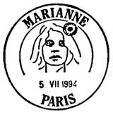 Oblitération 1er jour à Paris le 5 juillet 1994