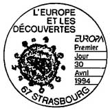 Oblitération 1er jour à Paris le 1 décembre 1994