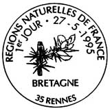 Oblitération 1er jour à Rennes le 27 mai 1995