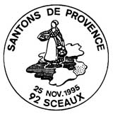 Oblitération 1er jour à Marseille et Sceaux le 25 novembre 1995