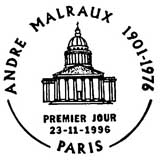 Oblitération 1er jour à Paris le 23 novembre 1996