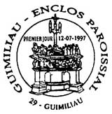 Oblitération 1er jour à Guimiliau le 12 juillet 1997