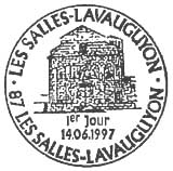Oblitération 1er jour à Les Salles-Lavauguyon le 14 juin 1997