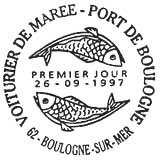 Oblitération 1er jour à Boulogne-sur-Mer le 26 septembre 1997