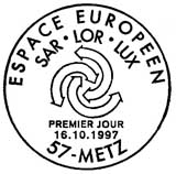 Oblitération 1er jour à Metz, Luxembourg et Bonn le 16 octobre 1997