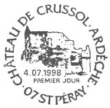 Oblitération 1er jour à Saint-Péray le 4 juillet 1998