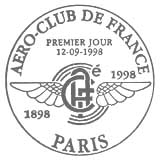 Oblitération 1er jour à Paris le 12 septembre 1998