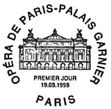 Oblitération 1er jour à Paris le 19 septembre 1998