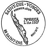 Oblitération 1er jour à Saint-Dié le 3 octobre 1998