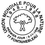 Oblitération 1er jour à Fontainebleau le 3 novembre 1998