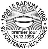 Oblitération 1er jour à Paris et Fontenay-aux-Roses le 15 décembre 1998