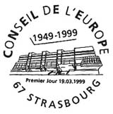 Oblitération 1er jour à Strasbourg le 19 mars 1999