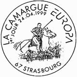 Oblitération 1er jour à Strasbourg et Arles le 24 avril 1999