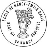 Oblitération 1er jour à Nancy le 22 mai 1999