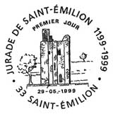 Oblitération 1er jour à St Emilion le 29 mai 1999