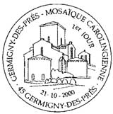 Oblitération 1er jour Germigny-des-Prés le 21 octobre 2000