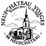 Oblitération 1er jour à Neufchateau le 12 octobre 2002