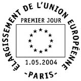 Oblitération 1er jour à Paris ou Strasbourg le 1 mai 2004