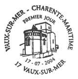 Oblitération 1er jour à Vaux sur Mer le 17 juillet 2004