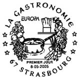 Oblitération 1er jour à Strasbourg le 8 mai 2005