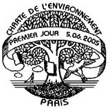 Oblitération 1er jour à Paris le 5 juin 2005