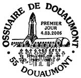 Oblitération 1er jour à Douaumont le 4 mars 2006
