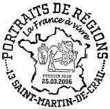 Oblitération 1er jour à Saint Martin-de-Crau le 25 mars 2006