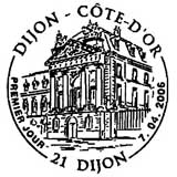 Oblitération 1er jour à Dijon le 7 avril 2006