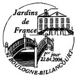 Oblitération 1er jour à Boulone-Billancourt et Chatenay Malabry le 22 avril 2006