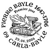 Oblitération 1er jour à Carla Bayle (09) le 29 avril 2006