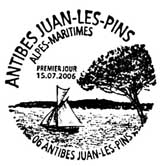 Oblitération 1er jour à Antibes Juan les Pins le 15 juillet 2006
