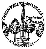 Oblitération 1er jour à Thionville le 16 septembre 2006