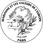 Oblitération 1er jour à Paris au salon du timbre, Parc Floral du 19 au 22 juin 2008