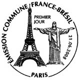 Oblitération 1er jour à Paris au salon du timbre, Parc Floral samedi 21 et dimanche 22 juin 2008