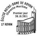 Oblitération 1er jour à Paris  au Carré d'Encre et à Royan le 28, 29 et 30 octobre 2011.'