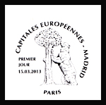 Oblitération 1er jour à Paris au Carré d'Encre le 15 et 16 mars 2013