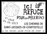 Oblitération illustrée 1er jour à Paris au Carré d'Encre et à Oloron-Sainte-Marie (64), Saint-Jean-Pied-de-Port (64), Blaye (33), Aire-sur-l'Adour (40)  le Vendredi 24 avril 2015