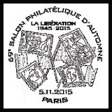 Oblitération illustrée 1er jour à Paris, au Salon d'automne et au Carré d'Encre le 6 et 7 novembre 2015